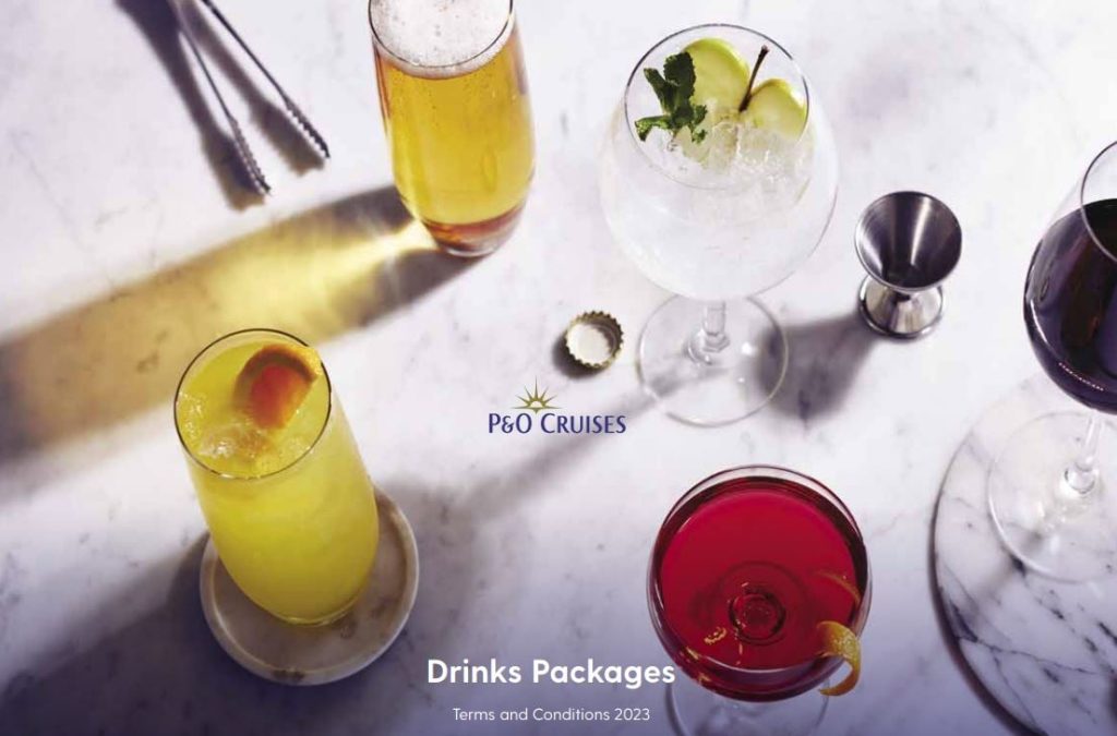 P&O Cruises Drink Packages 2023