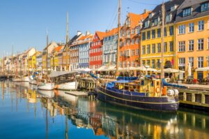 Famous Nyhavn in Copenhagen